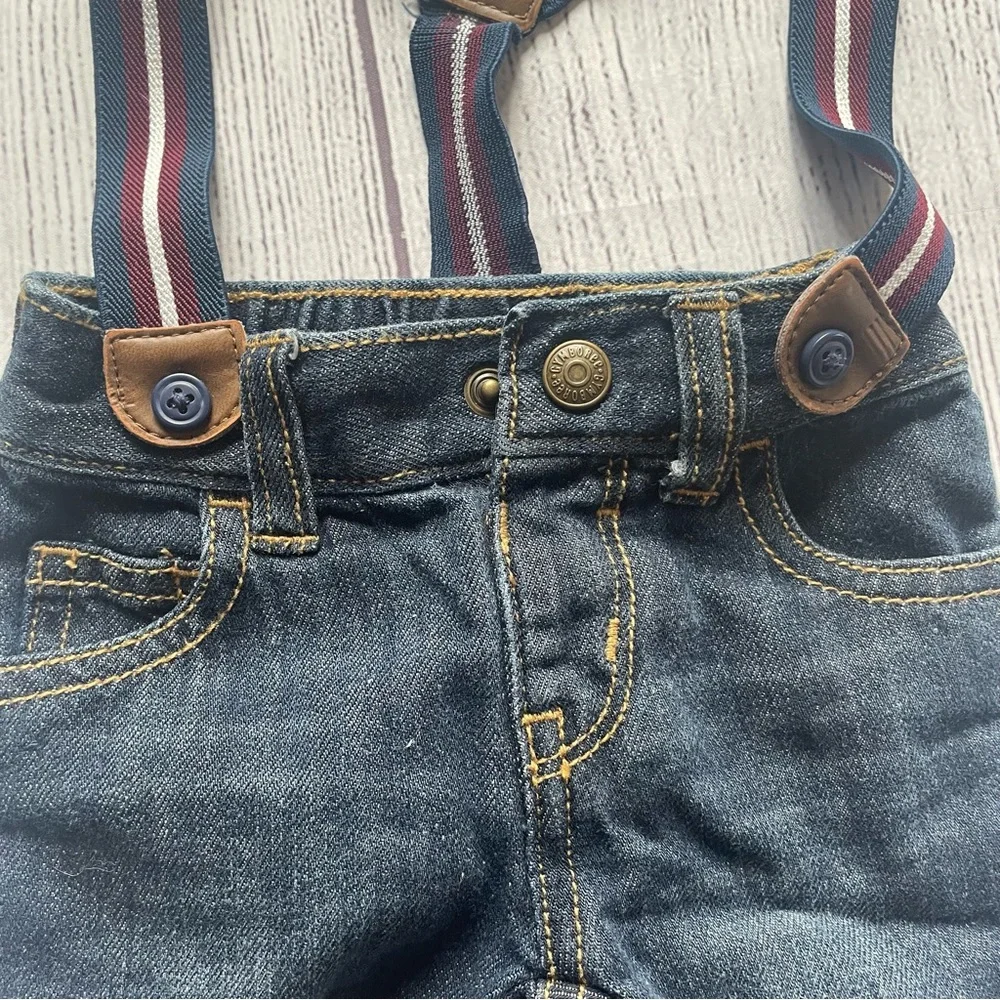 Gymboree Suspender Jeans Size 0-3 months
